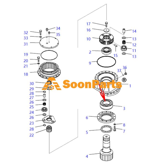 Buy Bearing 20Y-26-22340 20Y2622340 20Y-26-22342 For Komatsu