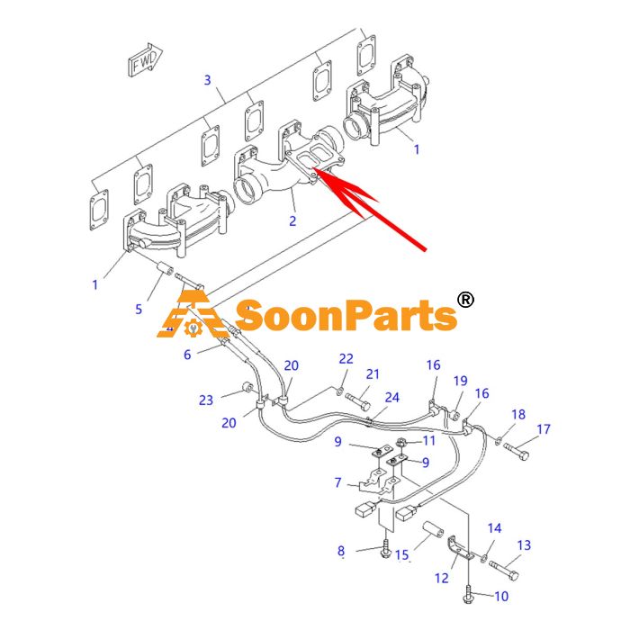 Buy Center Manifold 6245-11-5240 6245115240 For Komatsu Engine