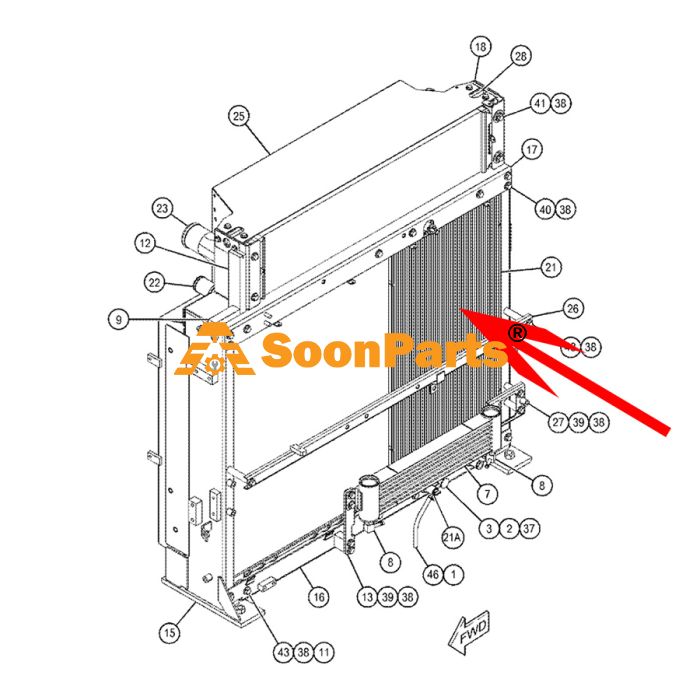 Buy Core As-Radiator CA5215201 521-5201 5215201 For Caterpillar