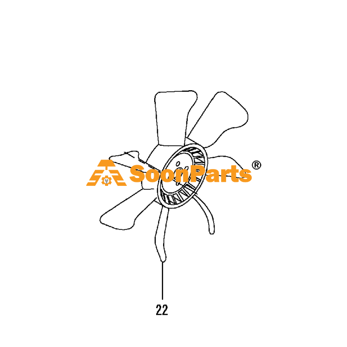 Buy Fan Cooling Blade YNM129655-44740 for Hitachi Excavator ZX27U
