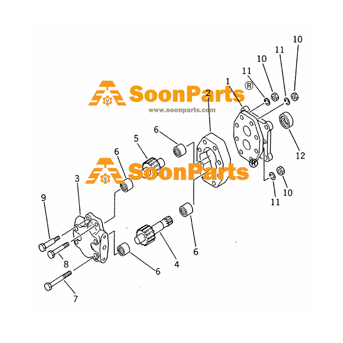 Buy Hydraulic Pump ASS'Y 07429-72101 for Komatsu Bulldozer D60E-8