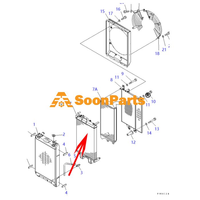 Buy Hydraulic Oil Cooler 11Y-03-11314 11Y0311314 For Komatsu