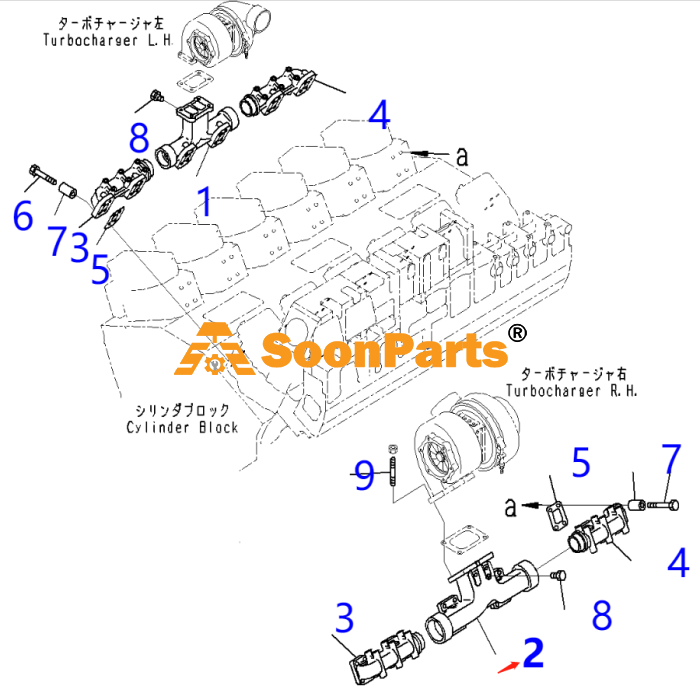 Buy Manifold L.H 6215-11-5182 6215115182 for Komatsu Engine