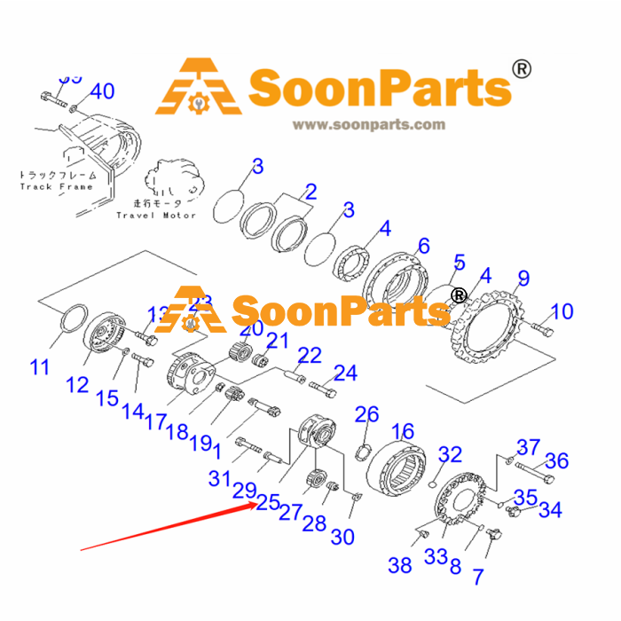 その他 ranji Buy Planetary Carrier 20Y-27-13150 for Komatsu Excavator PC150HD