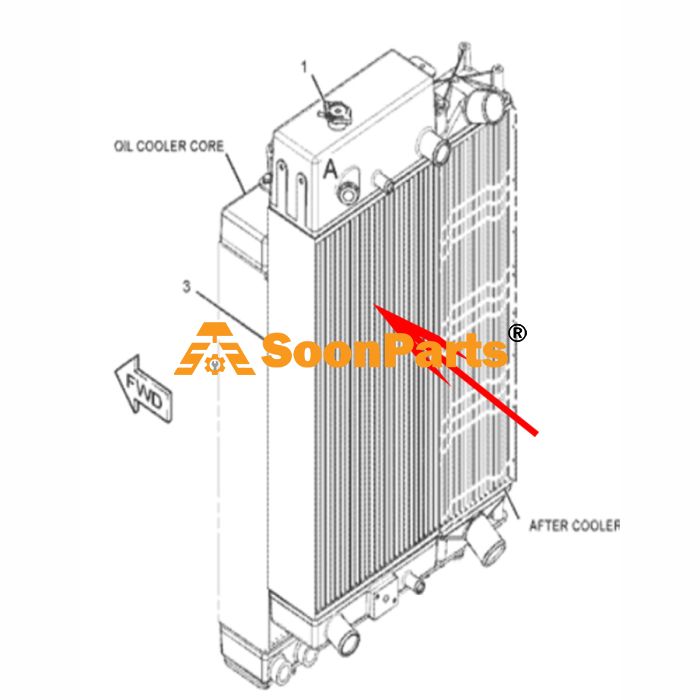 Buy Radiator Core CA3081226 308-1226 3081226 For Caterpillar