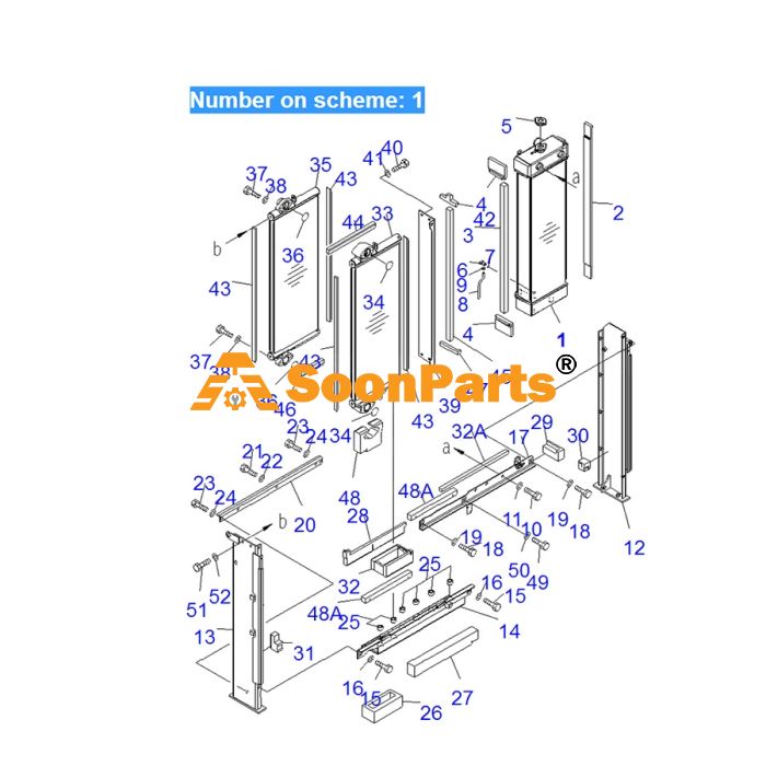 Buy Water Radiator Core ASS'Y 21K-03-71111 21K-03-71113 21K-03