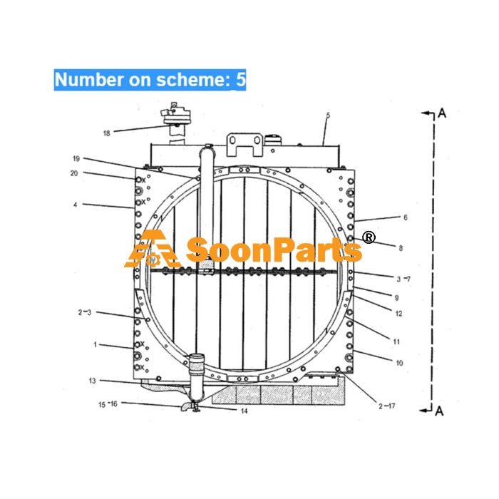 Buy Water Radiator Core ASS'Y 7C-6186 7C6186 for Caterpillar