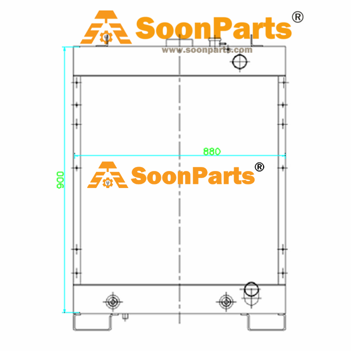 Buy Water Radiator Core ASSY 14X-03-31211 4X0331211 for Komatsu