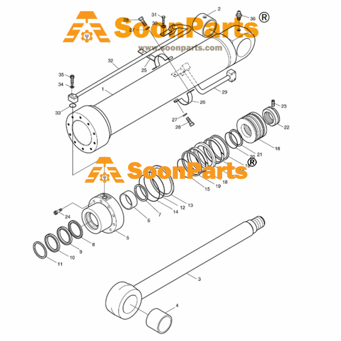 Buy ZX250LC-5N Arm Cylinder Seal Kit for Hitachi Excavator ZX250LC