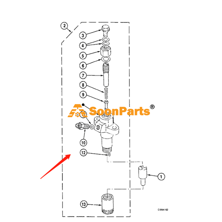 Buy Fuel Injector Holder 105030-3391 1050303391 for ZEXEL K 53LZ