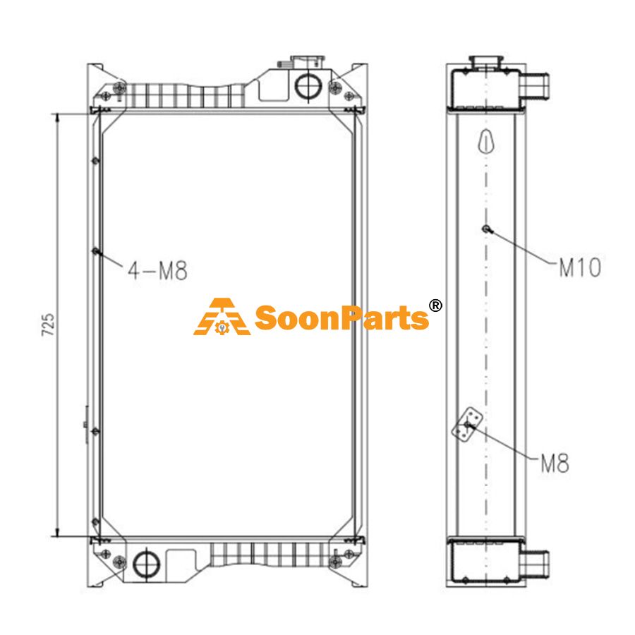 Buy Water Radiator CA3781870 378-1870 3781870 For Caterpillar