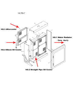 Nachkühler Ladeluftkühler Luftkühler 11LC-30051 11LC30051 für Hyundai Radlader HL760-7 HL760-7A