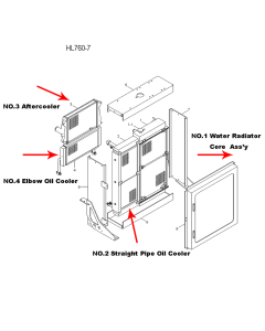 Refroidisseur intermédiaire refroidisseur d'air 11LC-30051 11LC30051 pour chargeuse sur pneus Hyundai HL760-7 HL760-7A