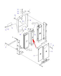 Aftercooler Ass'y 22B-03-13130 22B0313130 For Komatsu Excavator PC128US-2-A PC128UU-2 PC138US-2-A PC138