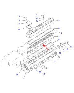 Aftercooler Ass'y 6128-61-6121 6128616121 For Komatsu Engine S6D155-4S SA6D155-4A