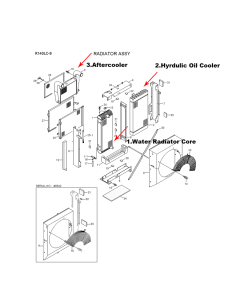 Refroidisseur d'air Intercooler 11Q4-42401 11Q442401 pour pelle Hyundai R160LC-9 R160LC-9A R160LC-9S R170W-9 R170W-9S