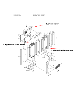 Refroidisseur d'air Intercooler 11Q4-46231 11Q446231 pour pelle Hyundai R125LCR-9A R145CR-9 R145CR-9A