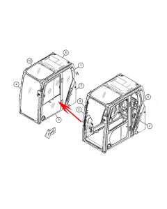 CAB Door CA4777567 477-7567 4777567 For Caterpillar CAT Engine C7.1 C9.3B Caterpillar Excavator 336 323