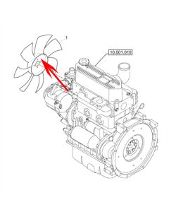 Lüfterflügel 11MJ-00101 für Hyundai Bagger R16-9 CA R16-9 NH