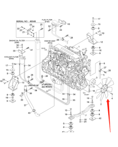 Aspa del ventilador de refrigeración 11QB-04040 11QB-04041 para excavadora Hyundai R480LC-9A R520LC-9A