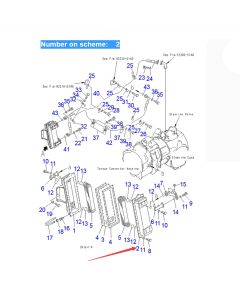 Radiatore olio motore 195-03-43100 195-03-00250 195-03-00251 195-03-00252 per bulldozer Komatsu D375A-1 D375A-2 D375A-3 D375A-5