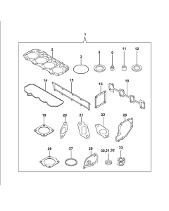 Kit de juntas de motor YM729907-92600 YM72990792600 para minicargadora Komatsu CK20-1 CK25-1 SK1020-5