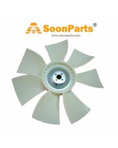 Aspa de enfriamiento del ventilador 1136603281 para excavadora Hitachi ZX200 ZX200-3G ZX200-5G ZX210W ZX225US ZX230 ZX270 ZX280-5G ZX290-5G ZX300W Motor Isuzu 6BG1