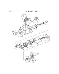 Fan Brake Pump Assy 31WF-40010 31WF40010 ZGBP-00517 ZGBP00517 For Hyundai F-Series Wheel Loader HL770-F HL970