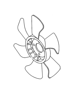 Lame de refroidissement du ventilateur 8972051231 pour pelle Hitachi EX55UR-3 ZX40U ZX50U ZX55UR ZX55UR-HHE