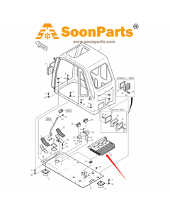 Alfombrilla 2161-2266 para excavadora Doosan Daewoo SOLAR 250LC-V SOLAR 290LC-V SOLAR 290LL SOLAR 330LC-V SOLAR 400LC-V SOLAR 450LC-V