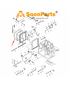 Vidrio superior frontal 2903-1216 para excavadora Doosan Daewoo SOLAR 250LC-V SOLAR 290LC-V SOLAR 290LL SOLAR 330LC-V SOLAR 400LC-V SOLAR 450LC-V