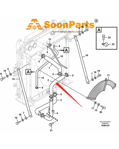 Tuyau VOE14504913 pour pelle Volvo EC210B