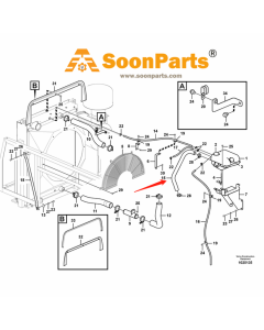 Schlauch VOE14536066 für Volvo Bagger EC330B EC330C EC360B EC360C EC360CHR EC460B EC460C EC460CHR PL4608 PL4611