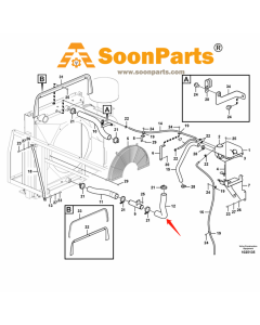 Tuyau VOE14536069 pour pelle Volvo EC330B EC330C EC360B EC360C EC360CHR EC460B EC460C EC460CHR PL4608 PL4611