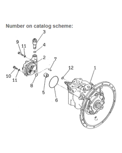 Pompe à engrenages hydraulique 704-24-24430 7042424430 pour pelle Komatsu PC70-7 PC60-7