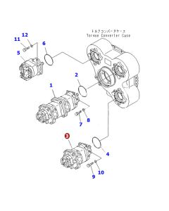Pompe à engrenages hydraulique 705-52-31180 pour camion-benne Komatsu HM300TN-1 HM300-1 HM300-1L