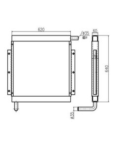 Enfriador de aceite hidráulico para excavadora Kato HD400-7 HD400V2 HD450