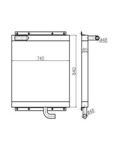 Hydraulikölkühler für Kato Bagger HD700-5