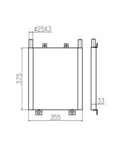 Refroidisseur d'huile hydraulique pour Kubota KX155 KX163 KX165