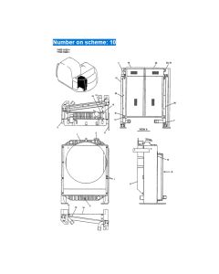 Radiatore dell'olio idraulico YY05P00004S010 per escavatore New Holland E115SR E135SR E135SRLC EH130 E130