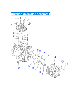 Hydraulic Pilot Gear Pump 708-3S-04531 708-3S-04580 for Komatsu Exavator PC40MR-1 PC40MRX-1 PC45MR-1 PC45MRX-1