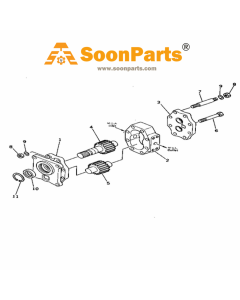 Hydraulikpumpe 07442-72202 0744272202 für Komatsu Bulldozer D455A-1