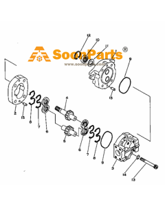Pompe hydraulique 705-11-21010 7051121010 pour chargeuse compacte Komatsu SK04-1
