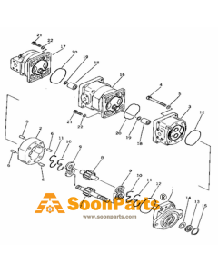 Hydraulikpumpe 705-12-32210 7051232210 für Komatsu Bagger PC200-1 PC220-1