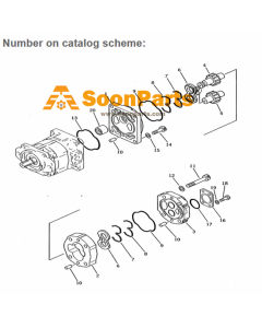 Pompa idraulica 705-13-31730 per bulldozer Komatsu D85A-21 D85A-21A D85E-21 D85P-21A