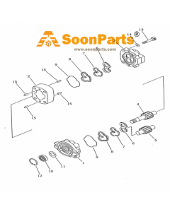 Pompe hydraulique 705-40-01010 7054001010 pour chargeuse sur pneus Komatsu WA30-3