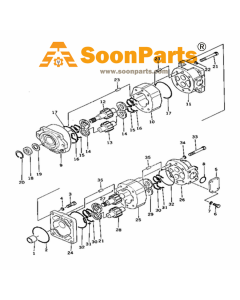 Hydraulikpumpe 705-51-30010 7055130010 für Komatsu Radlader 560B-1