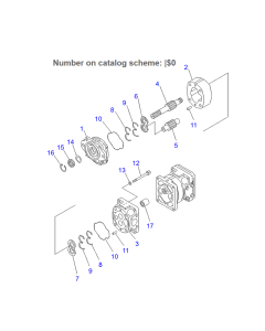Hydraulic Pump 705-51-30600 7055130600 for Komatsu Wheel Loader WA380-5 WA380-5L