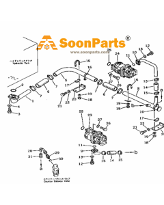 Double pompe hydraulique 705-52-20050 7055220050 pour pelle Komatsu PC80-1