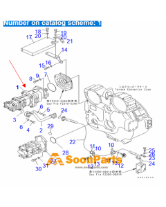 Pompe hydraulique 705-55-34580 7055534580 pour bulldozer Komatsu D155AX-5